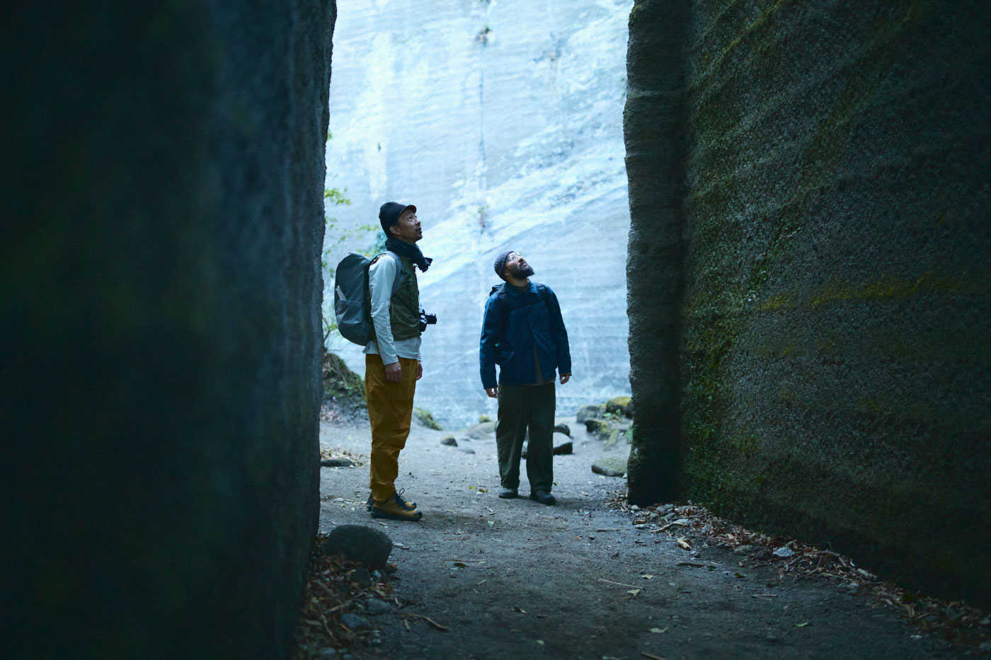 男衆が房州石を切り出して作った道